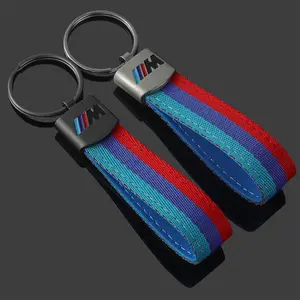 Leather Car Stylish Keychain Key Chain Rings, 3D Metal Keyring for Bmw M Performance, E46 E90 E60 F10 F30 E39 E36 F20 E87 G30 E92 E91 X5
