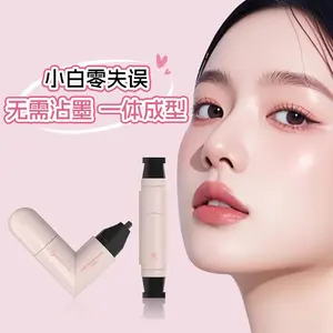 2-in-1 Eyeliner Stamp & Pen – 1 Second Winged Eyeliner for Beginners, Smudge-Proof Liquid Liner, Waterproof, Foolproof Cat Eye Stamp Tool for Both Eyes