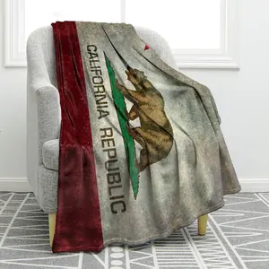 California Republic Flag Gifts Blanket for Men Women, California Throw Blanket for Adult Kids Boys Girls, Christmas Birthday Independence Day California Decor Gifts for Home Bed Couch Car