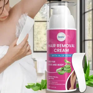 Plant-Based Hair Removal Cream, Aloe Vera & Vitamin E Infused, 5-Minute Quick Action, Gentle & Effective for Lips, Armpits, Legs, Arms