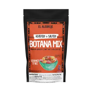 El Alebrije - Botana Mix 8 Oz (227 g) - Crunchy & Delicious Botana Mix Japanese Peanut, Roasted Fava Bean, Green Pea, Peanuts Whit Chili Lime Adobo - Protein Rich Delicious Snack