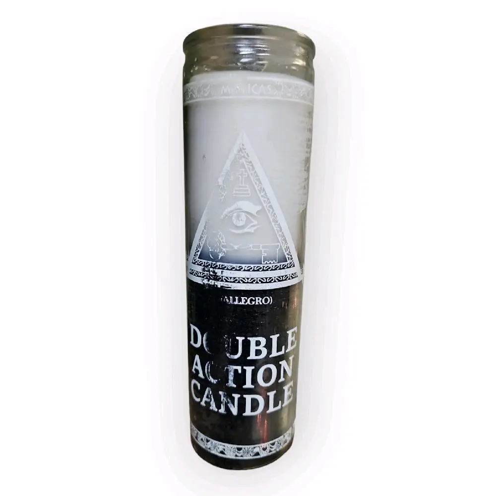 Black & White Double Action Aromatherapy Candle - Non-Toxic Paraffin Home Decor, Room Decor for Reversing Negativity, Attracting Good Fortune