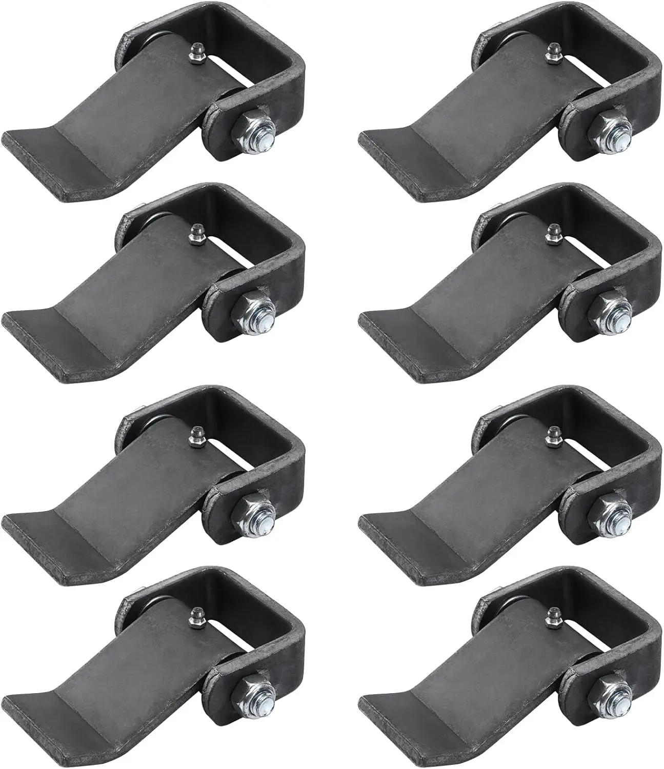 Weld on Hinges Heavy Duty Greaseable Dump Trailer  Gate Door Tailgate Hinge, Strap Style Short Leaf, Pack of 8