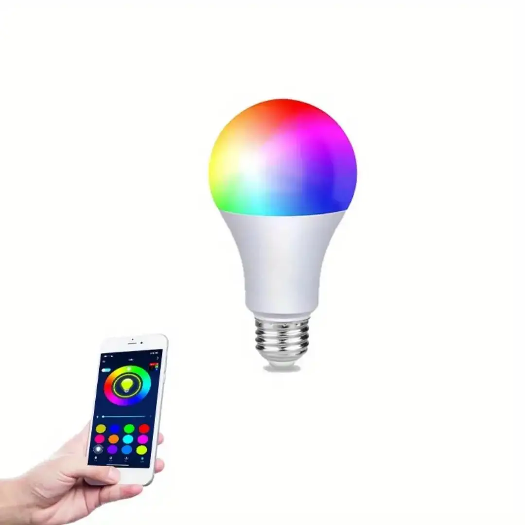 Smart Bulb, RGB Color Changing Light Bulbs with App Control, Music Sync LED Lights Bedroom, 9W 800LM Decorative Bulb for Home, Festival Party Decor (N