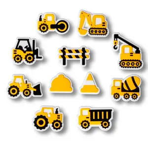 Truck Shoe Charms Tractor Construction Shoes Charm Excavator Accessories Party Favors Birthday Gifts Holidays Decoration for Boys Men