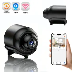 Security Camera 2.4G WiFi Mini Indoor Camera HD Video Audio Recording with IR Night Vision Motion Detection Alarm Plug-in Cam for Office Bedroom Home Monitoring Home Security CCTV