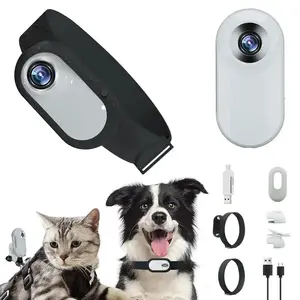 Wireless Dog Collar Camera HD 1080P Video Recording, Waterproof Pet Action Camera for Outdoor Adventures, Training Sessions, and Pet Monitoring