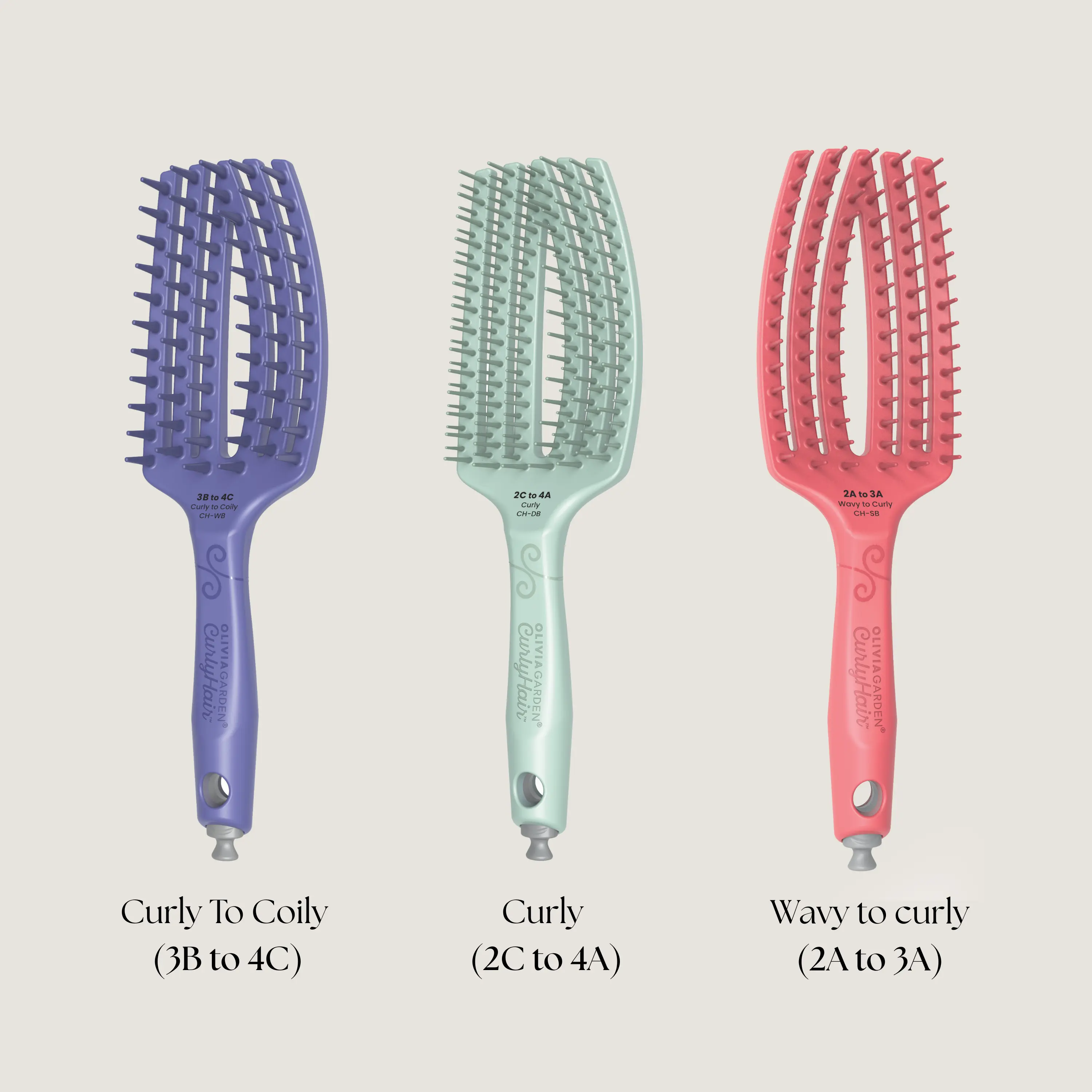 Olivia Garden CurlyHair Detangling Brush | Curl Defining Hair Brush for Wavy, Curly & Coily Hair | Anti-Breakage Styling Brush