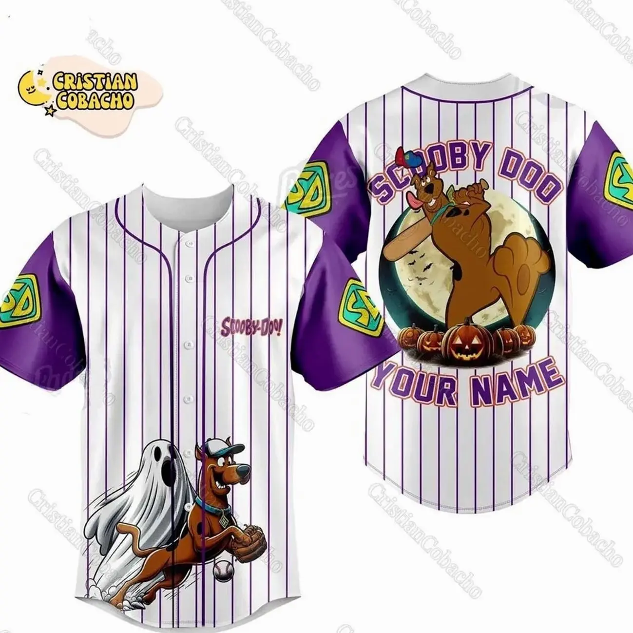 Halloween Scooby-Doo Baseball Jersey, Personalized Trick Or Treat Shirt
