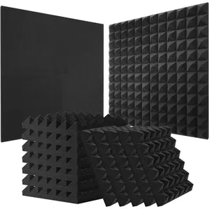 VEVOR Acoustic Foam Panels, 80 Pack 12x 12x 1 in, High Density Soundproof Panels, Sound Dampening Absorbers for Studio Walls and Ceilings, BlackVEVOR Super Brand Day