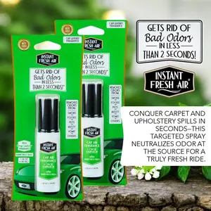 2-Pack: Dual-Action CAR AIR Rainforest Bliss Fragrance Freshener & Odor Eliminator 1.35 Oz Eco-Friendly NoxBan Technology Car Essentials Car Scents Air Freshener Car Aroma Car Freshener - INSTANT FRESH AIR
