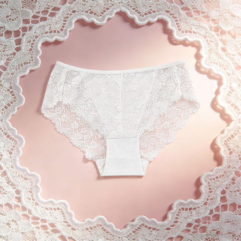 6PCS Solid Color Hollow Lace Women’s Panties — Sexy, Butt-Lifting, Skin-Friendly & Breathable Triangle Style for Everyday Wear and Dates