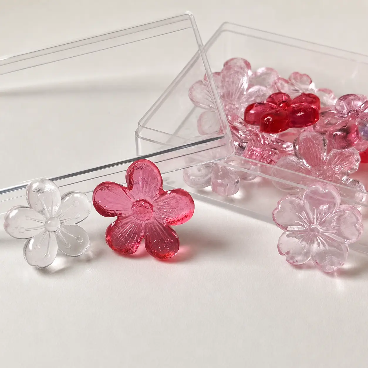 Isomalt Base Sakura-Shaped Fruit Flavored Hard Candy, Low Sugar No Added Sugar, 3 Flavors (Watermelon, Strawberry, Peach) 65g - for Bridal Shower Gifting, Everyday Snacking, Cake Decorating, Youth & Cans Storage