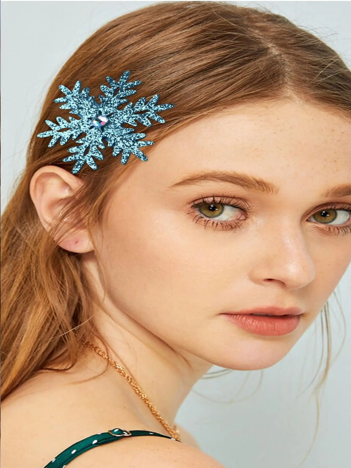 Shiny Snowflake Hair Clips, 8-Piece Christmas Hair 