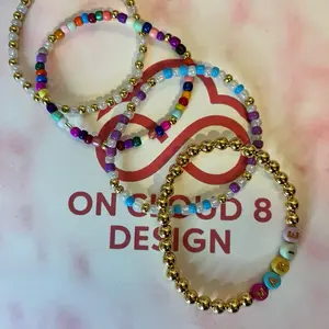 On Cloud 8 Design Cloud 8 Stack Bracelet with Colorful Beads and Personalized Lettering by On Cloud 8 Design