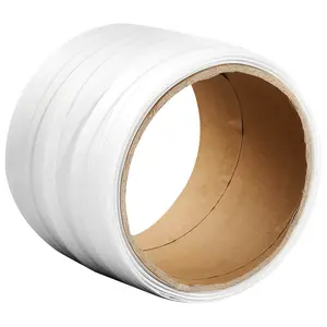 【FathersDayGift】VEVOR Packaging Woven Cord Strapping Roll, 330' Length x 3/4" Width x 0.03" Thickness, 1763 lbs Break Strength, Heavy Duty Banding Pallet Strap Coil, Portable Strong Banding Packing Straps, WhiteSummervibes