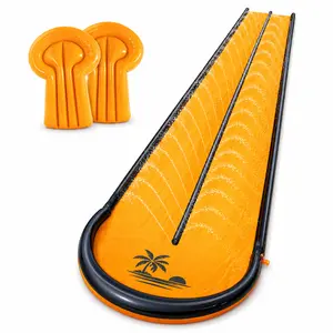 32ft Slip Water and Slide for Adults, Extra Long Backyard Water Slide for Ages 5-8 8-12 with Pool and 2 Inflatable Bodyboards, Summer Outdoor Games Water Toys