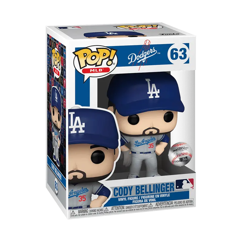 Funko Pop! Los Angeles Dodgers - Cody Bellinger (Road Uniform) #63 Collectible Pop Vinyl Figure
