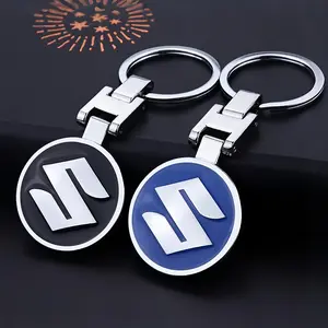 Car Badge Keychain Zinc Alloy Keyring Pendant For Suzuki Swift Jimny Grand Vitara Ignis Kizashi SX4 Scross Alivio DZire Xbee Swace Alto Across Spresso
