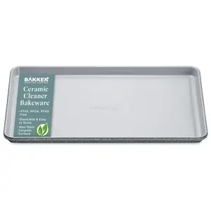 High-quality non-stick ceramic baking tray, aluminized steel with ceramic non-stick coating, PFOA and PFAS free, non-toxic, perfect for baking, roasting and more, medium size