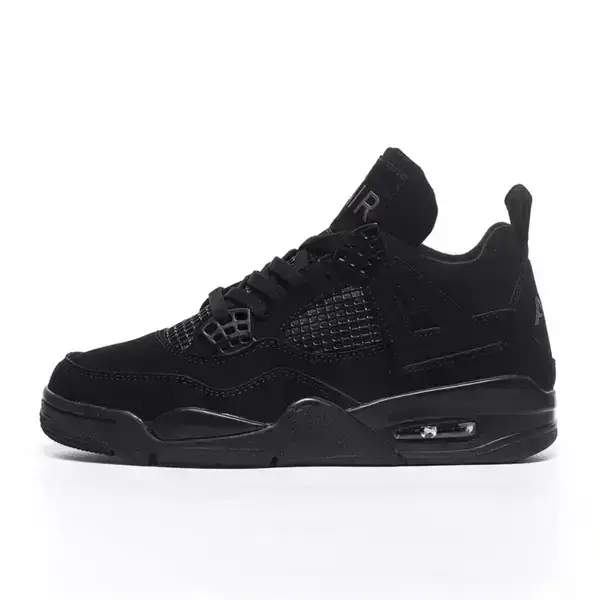 Retro All-Black Sneakers, Durable Synthetic Leather Low-Top Training Shoe with a Comfortable Fit and Anti-Slip Rubber Outsole