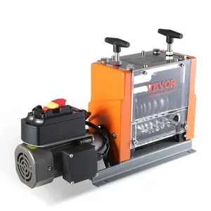 Automatic Wire Stripping Machine 60 W Electric Motorized Cable Stripper with 6 Round & 1 Flat Channels for Scrap Copper Recycling