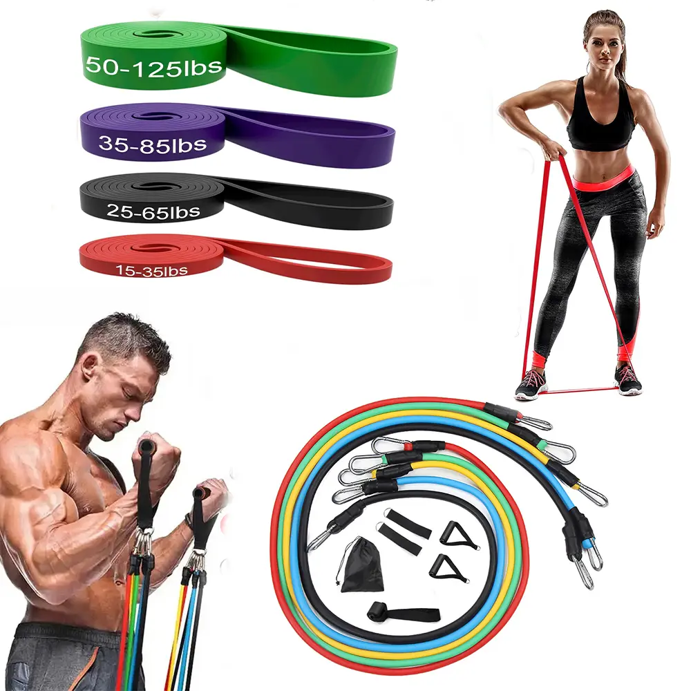 Resistance Bands Pull Up Bands, 4/11pcs Exercise Workout Bands Home Fitness Rubber Expander Loop, Strength Assistance Training Equipment for Men & Women, Body Stretching, Muscle Training