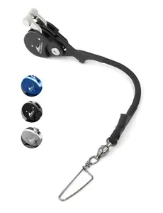 BLUEWING Outrigger Halyard Line Lock Pulley Aluminium Alloy with Stainless Steel Snap Swivel for Offshore Fishing, Single/Double/Triple/Quad