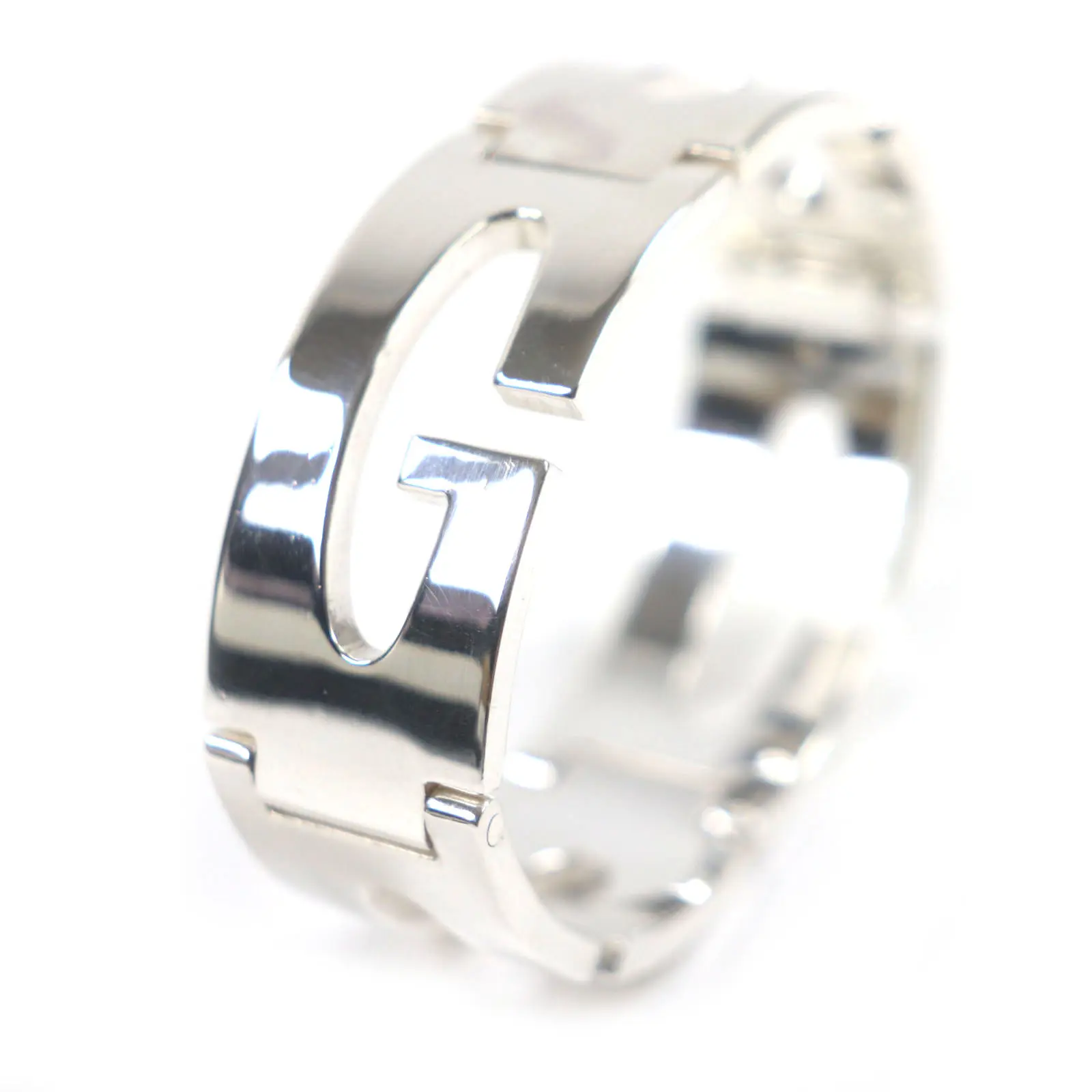 Pre-owned GUCCI Sterling Silver 925 (Ag925) Small Leather Goods Silver 925 Bracelet