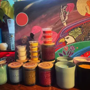 Candles Paintings Skulls So Much More Decor Decoration with Vibrant Artwork and Assorted Scents for Home Aesthetic