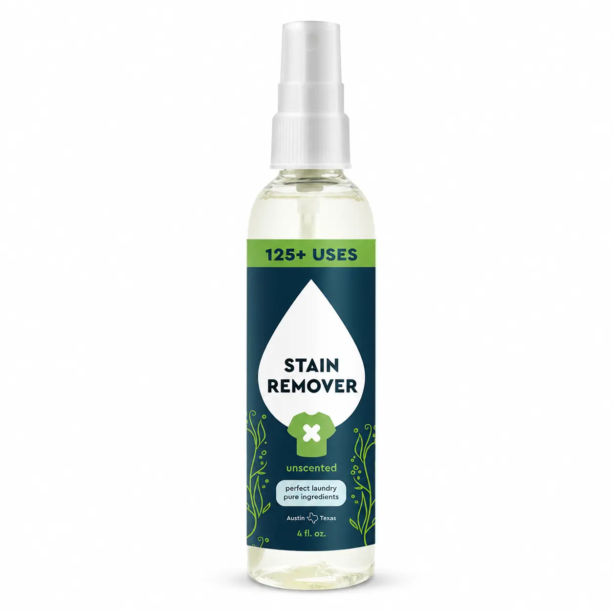 Puracy Stain Remover Spray Free & Clear 4 fl oz - Safe for Clothes & All Kinds of Cloth - 125+ Uses - Non Aerosol Liquid - Cleaning, Laundry, Fabric Cleaner Cleaning Agent Stain Treater