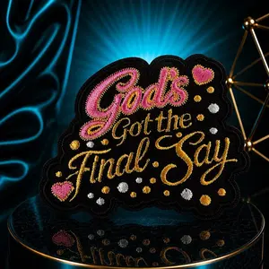 "God’s Got the Last Say" Iron-On Patch, Artistic Decor for Walls, Thoughtful Gift for Literature Enthusiasts