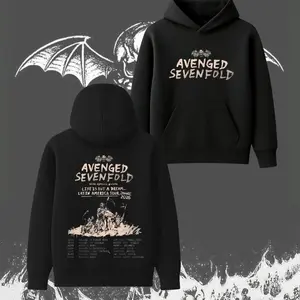 Avenged Sevenfold Life Is But A Dream Latin America Tour 2026 Hoodie – Metal Band Tour Graphic Hoodie, 2-Sided Hoodie for Metal Fans, USA Concert & Winter Wear, Men's Hoodies