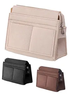 Felt Bag Organizer Insert, Multi-pocket Felt Bag Organizer for Handbag Tote Bag, Purse Organizer, Bag Accessories for Women & Men, Organizer Pouch