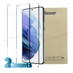 KAYKWONG'S Tempered Glass Phone Screen Protector, 2 Counts HD Clear Phone Screen Protective Film, Phone Accessories Compatible with Samsung Galaxy S20 FE/S21/S21 Ultra Smartphone Protection, Fingerprint