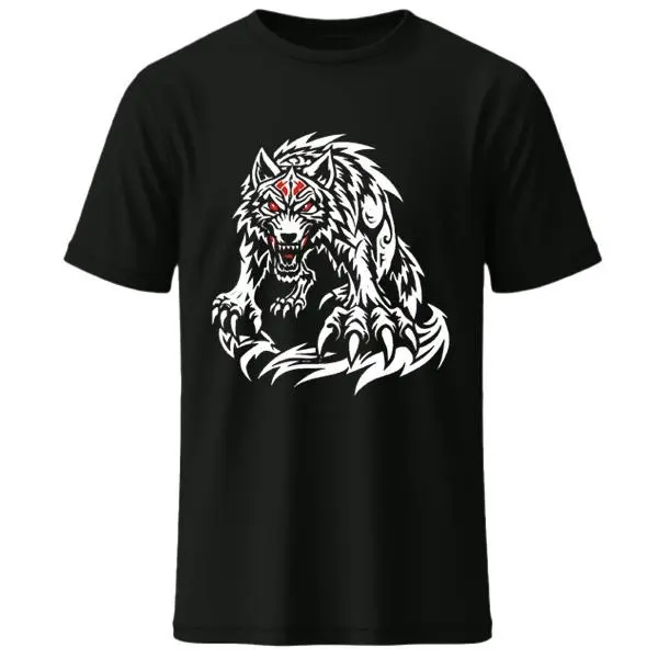 🐺 🤼 Men's  Jacob Fatu Print Black T Shirt Professional Wrestler Tee For Man and Woman Unisex T-Shirt