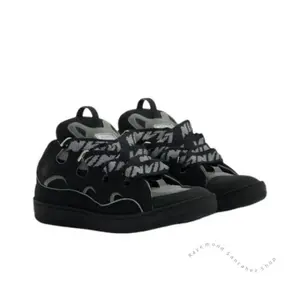 Sneakers Black and Grey Designer brand Men's flat Leather Sneakers Emboweled calfskin stripes Stretch cotton low luxury men's flats Walking Shoes Trainer