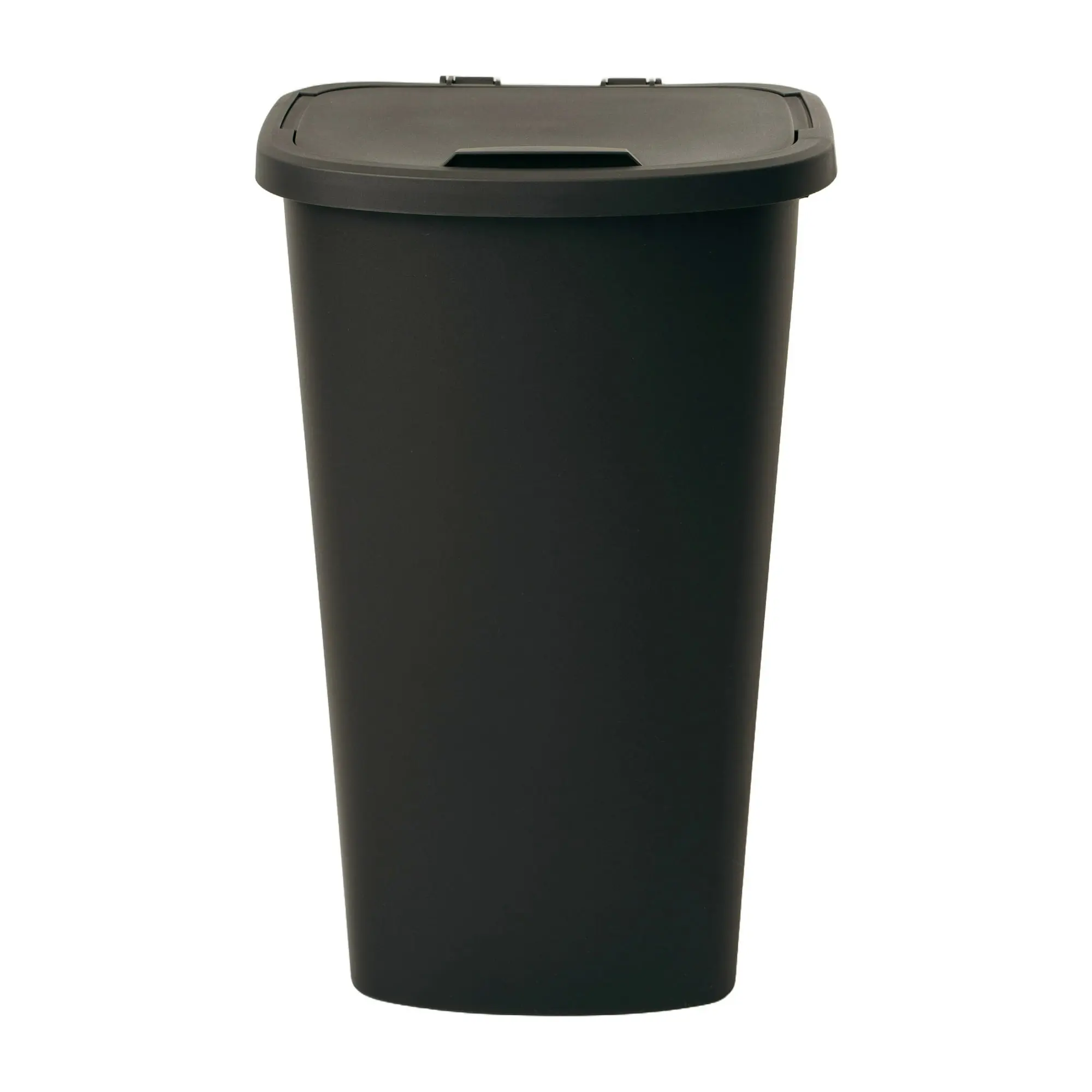 11 Gallon Kitchen Trash Can – Black Plastic with Lift Top 11 Gallon Kitchen Trash Can – Black Plastic with Lift Top
