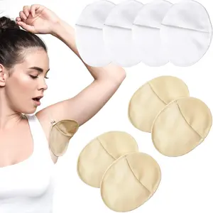 4 Pairs Underarm Sweat Pads Reusable Armpit Absorbing Guards Washable with Shoulder Strap Under Arm Breathable Absorbent Body Care Daily