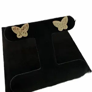 14KT Gold Butterfly Nugget Earrings - Elegant and Stylish Jewelry for Women