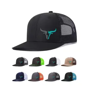 Neutral Horn Printed Baseball Cap, Mesh Design Trucker Hat with Adjustable Snapback, Stylish Sports Hats, Casual Fitted Style, Perfect for Outdoor Activities and Daily Wear, Premium Quality Cap