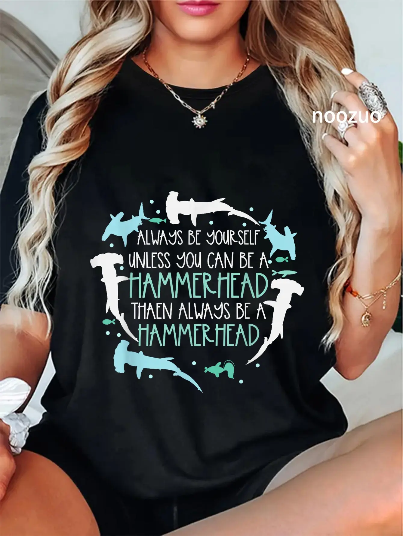 100% Cotton Hammerhead Shirt Underwater Ocean Hammerhead Shark Lover T-Shirt