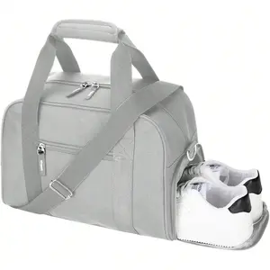 Mini Travel Duffle Bag With Shoe Compartment – Lightweight Small Gym Bag For Women & Men, Water-Resistant Sports Tote