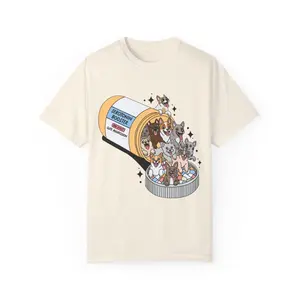 Dog Happy Pills Tshirt for Dog Lover - Comfort Colors