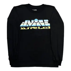 Vlone x Juice Wrld 999 Globe Long Sleeve Tee Shirt Black