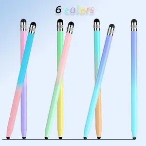 Colorful Stylus Pen, 2 Counts Rubber Nib Stylus Pen, Touch Screen Stylus Pen for Apple iPad iOS Android Samsung Tablet & All Capacitive Touch Screens, Digital Pen