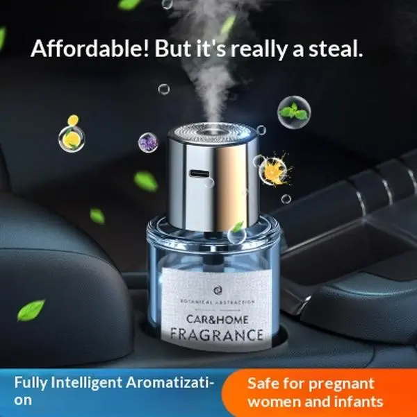 Premium Car Air Freshener Diffuser Bottle - 1 Bottle Vehicle Use Aromatherapy Product for Odor Elimination, No Fragrance, Single Bottle