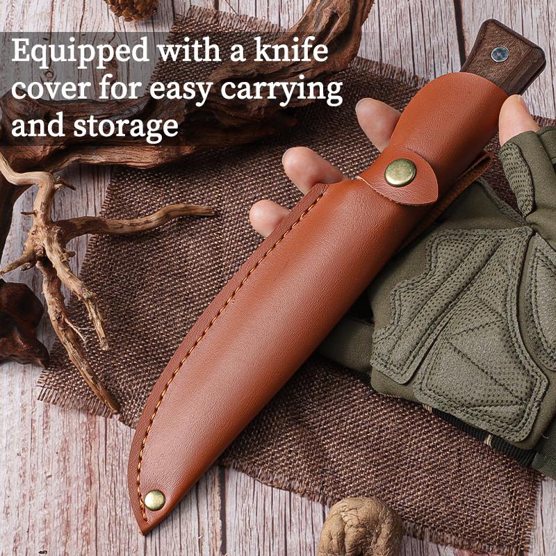 Multi-Function Kitchen Knife Handheld Meat Cleaver Fruit Knife with Sheath Sharp Melon Cutter Camping Butcher Knife Home Cooking Lamb Chop Grill Tools
