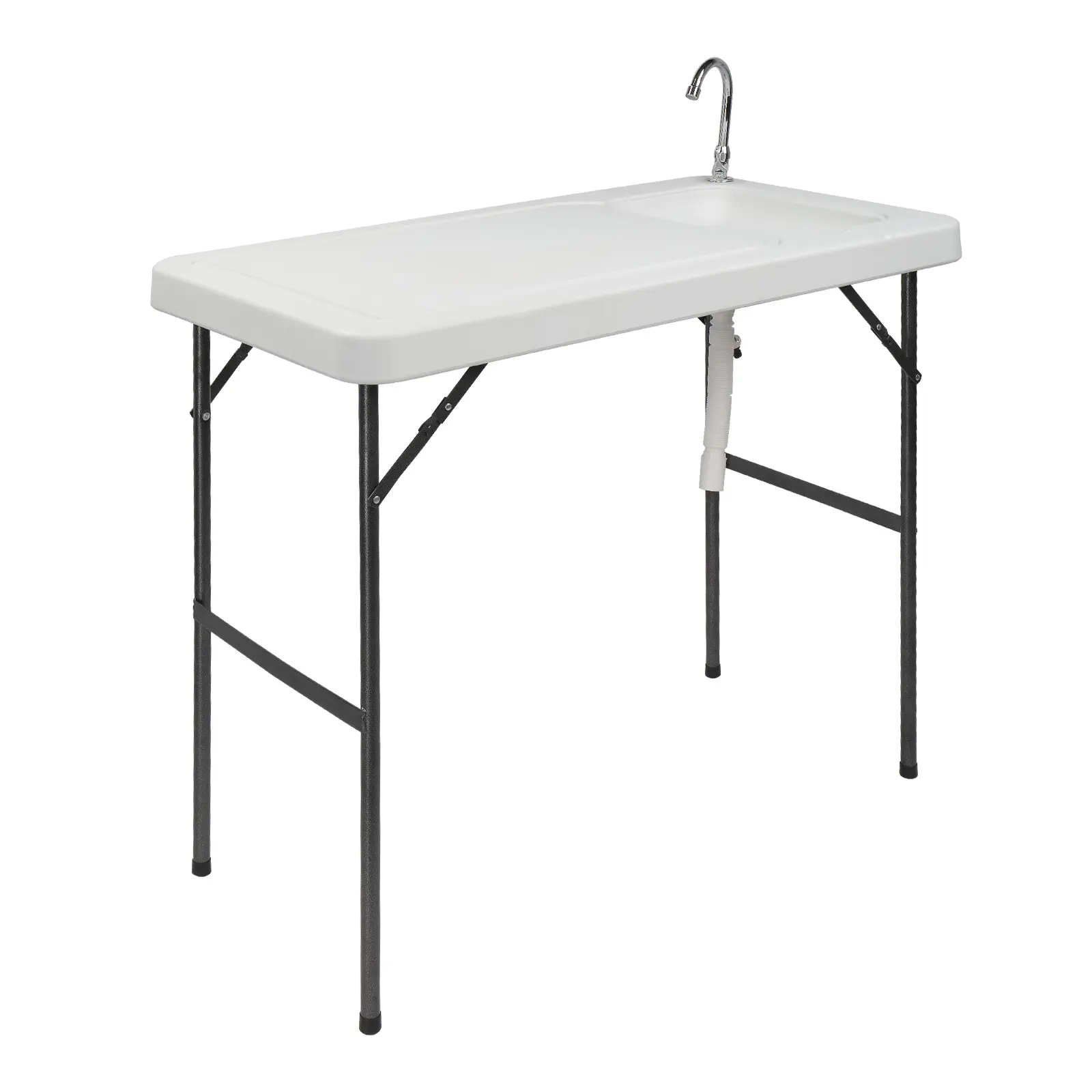 Portable Folding Fish Cleaning Table with Sink and Faucet Heavy Duty Camping Hunting Outdoor Prep Station