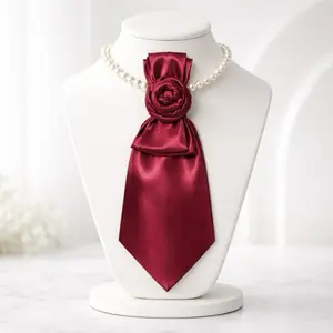 Burgundy Rose Twisted Tie